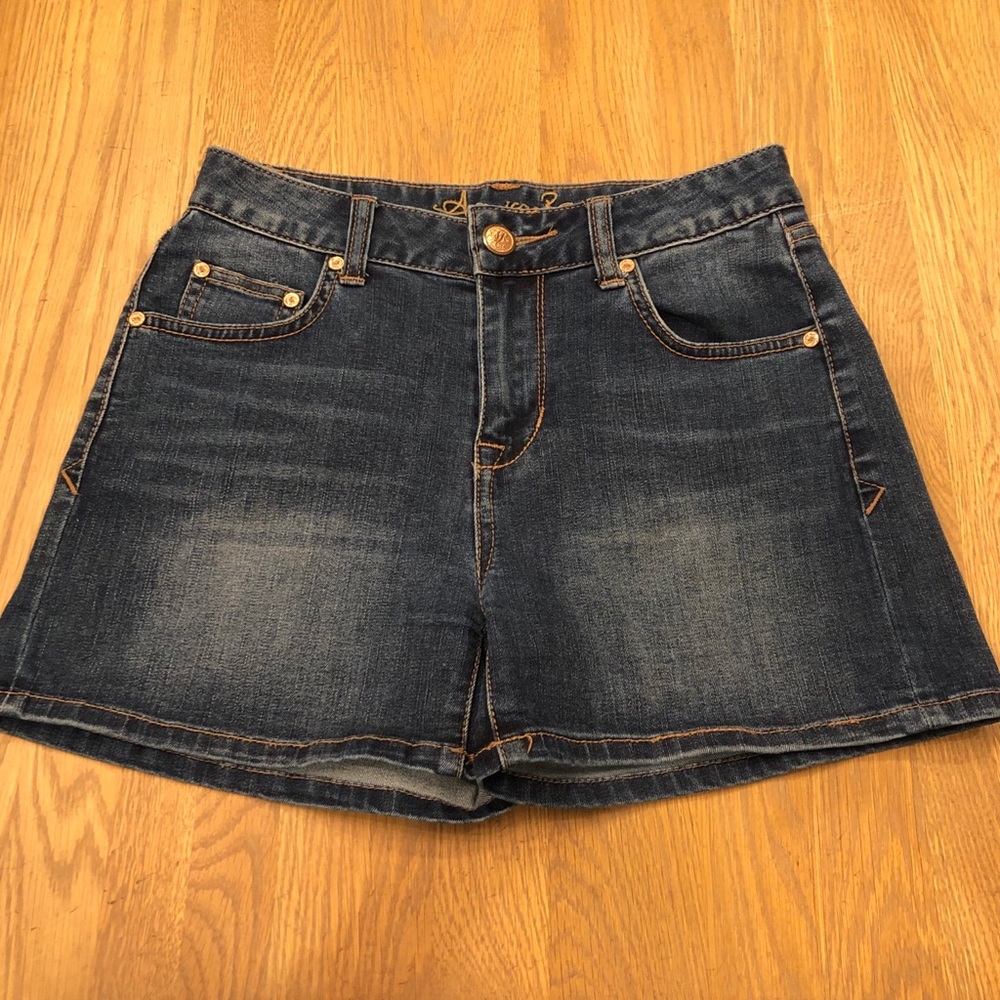 High waisted jean shorts